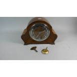 A Walnut Westminster Chime Mantle Clock by Bentima, 30cm Wide