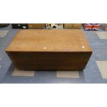 A Wooden Tool Box with Hinged Lid, 91cm Wide