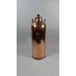 A 19th Century Cylindrical Copper Milk Churn with Wooden Carrying Handle, 43cm High
