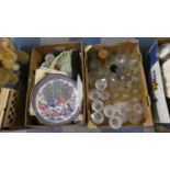 Two Boxes Containing Various Glassware, Ceramics etc