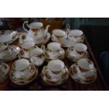 A Collection of Royal Albert Old Country Rose Teawares to Include Six Trios, Two Sugar Bowls,