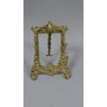 A Brass Easel Backed Photoframe, 17.5cm High