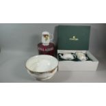 A Boxed Minton Tea for Two Set, Royal Albert Country Rose Fruit Bowl, 26.5cm Diameter and a Boxed