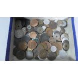 A Box Containing British and Foreign Coins, Tokens Etc