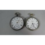 One Silver and One Nickel Pocket Watches