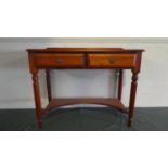 A Ducal Pine Dressing or Writing Table with Two Drawers, 97cm Wide