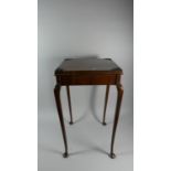 An Edwardian Square Topped Occasional Table on Extending Cabriole Legs, Carved Cornice to Top,