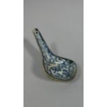 An Early Far Eastern Blue and White Spoon