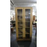 A Modern Glazed Shelved Display Cabinet, 90cm Wide