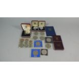 A Collection of Various Proof Crowns and Coins, Decimal Coin Set Etc