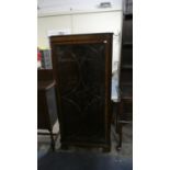 An Edwardian Mahogany Freestanding Corner Cabinet with Glazed Door, 73cm Wide