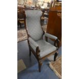 A Late Victorian Mahogany Framed Ladies Armchair