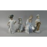 A Collection of Four Spanish Nao Figural Ornaments