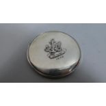 A Silver Circular Handbag Mirror with Anchor Decoration, 6cm Diameter