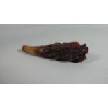 An Oriental Horn Pipe Carved in the Form of Dragons Head, 8cm
