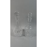 Two Cut Glass Decanters