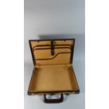 A Leather Briefcase by Antler with Combination Lock and Fitted Interior, 42.5cm Wide