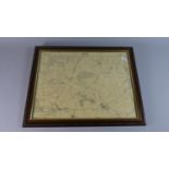 A Framed Ordnance Survey Print, Stanton upon Hine Heath, 1879-1899, 39cm Wide