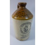 A Vintage Stoneware Brewers Bottle with Printed Label for Fentiman's Direct Supply Company, Dated