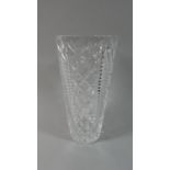 A Cut Glass Vase, 25.5cm high