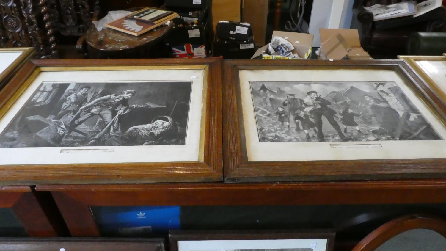 A Pair of Framed Valda War Prints, The Mothers Joy and Tommies Find