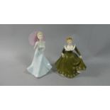 A Coalport Ladies of Fashion Figure Together with a Royal Doulton Geraldine