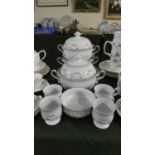 A Collection Denby Floral Decorated Kitchen Wares to Include Three Lidded Tureens, Four Mugs and a