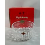 A Boxed Royal Brierley Crystal Fruit Bowl, 21cm Diameter