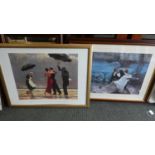 A Framed Jack Vettriano American Print Together with a Framed Print, Pride of Dijon