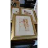 A Set of Three Gilt Framed Prints of Ballet Dancer, Each 44cm High