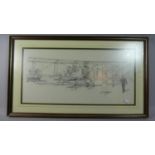 A Framed French Print of Early Aircraft, De Havilland DH.4A, 66cm Wide