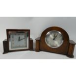 Two Art Deco Clocks to Include Smiths Enfield Oak Cased Mantle Clock and an Oak Cased Clock by