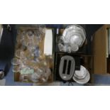 Three Boxes of China, Glassware and Kitchenwares