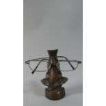 A Vintage Copper Novelty Spectacle Stand in the Form of Human Nose, 13cm high