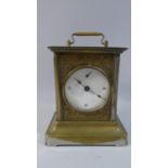 A Late Victorian/Edwardian Brass Cased Carriage Clock, 17cm High
