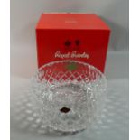 A Boxed Royal Brierley Cut Glass Bowl, 23cm Diameter