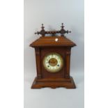 A Late 19th/Early 20th Century Clock Case with Replacement Battery Movement, 43cm High