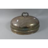 A Late 19th/Early 20th Century Silver Plated Oval Meat Cover, 38cm Long