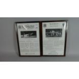 Two Framed Rapson Advertising Posters for Tyres and Dipping Headlights