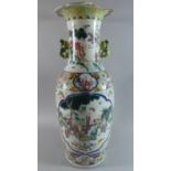 A Large Chinese Decorative Vase, with Two Handles, Some Losses to Rim and Body Has Been