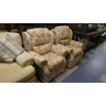 A Pair of Tapestry Upholstered Armchairs