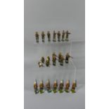 A Collection of 23 Unboxed Lead Khaki Scots. Repainted. Some are Britains.