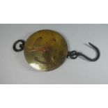 A Circular Brass Faced Class III Salters Spring Balance, 19.5cm Diameter