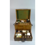 A 19th Century Wooden Veterinary Box with Hinged Lid to Fitted Interior, Two Iron Carrying Handles