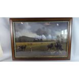 A Framed Railway Print, 75cm Wide