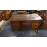 A Panelled Oak Coffer Chest with Lift Top, 132cm Wide