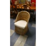 A Wicker Tub Armchair