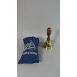 A Reproduction Brass Ships Bell with Canvas Bag