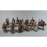 A Collection of Eighteen Del Prado Metal Cavalry Figures from Various Conflicts