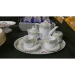 A Noritake Coffee For Two Set with Oval Tray